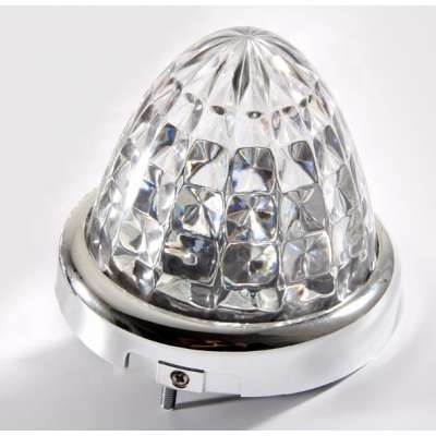 24v Japanese Truck and Trailer LED Side marker light with chrome finishing and crystal lens