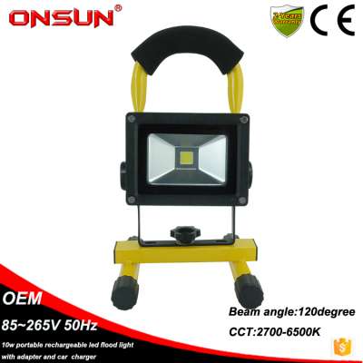 Hot selling led flood light 10W 20W Waterproof IP65 rechargeable portable Spotlight Floodlight lamp camping light